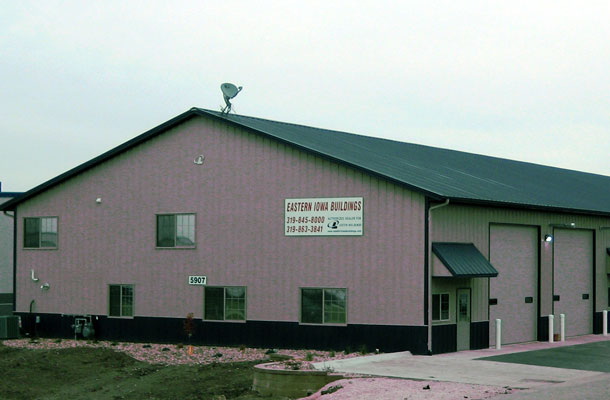 Cedar Rapids IA, Commercial Shop and Office, Eastern Iowa Building Inc., Lester Buildings
