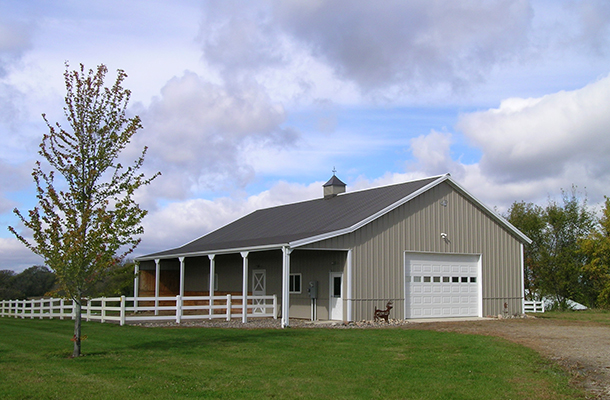 Monticello MN, horse barn and hobby shop, Ron Foust, Lester Buildings