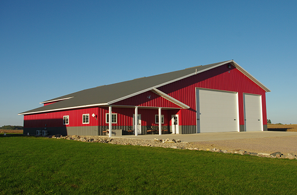 Buffalo Lake MN, Seed Dealer Storage and Office, Ron Foust, Lester Buildings