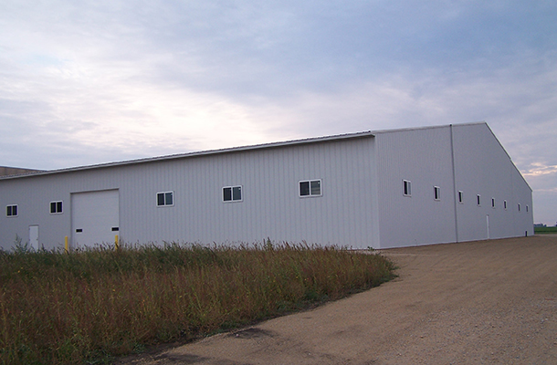 Hayfield, MN Commercial, Factory storage, Prehn Building Sales Inc, Lester Buildings