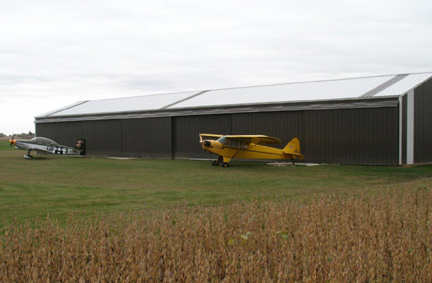 Geneseo, IL, Aircraft hangar, Bob Johnson Construction Inc., Lester Buildings