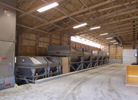 Dry Fertilizer Storage Building with Weigh Hoppers