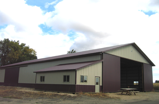 Clontarf, MN, ag storage and shop, Daryl Delzer, Lester Buildings