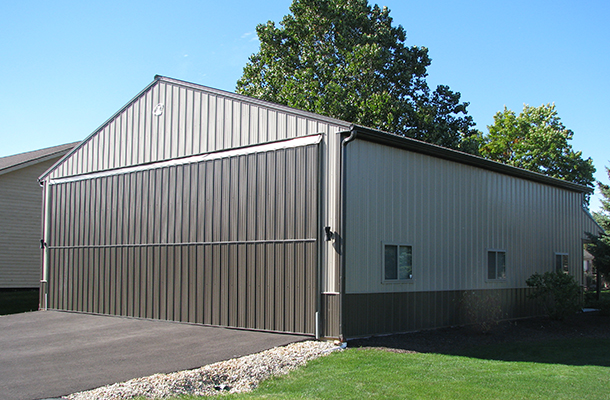 Naperville, IL, Garage and Airplane Hangar, Andrew Johnstone, Lester Buildings