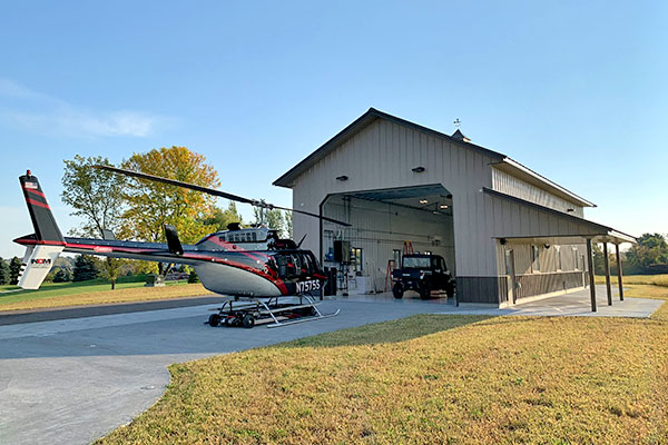 Webster MN, Helicopter Hangar and Garage, Jennifer Wight, Lester Buildings