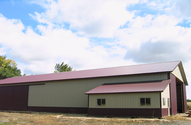 Clontarf, MN, ag storage and shop, Daryl Delzer, Lester Buildings