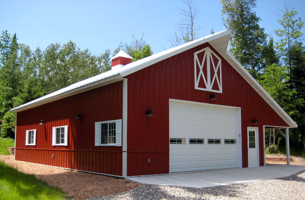 Bagley MN, Garage and Hobby Shop, ZeBear Post Frame Contractors, Lester Buildings