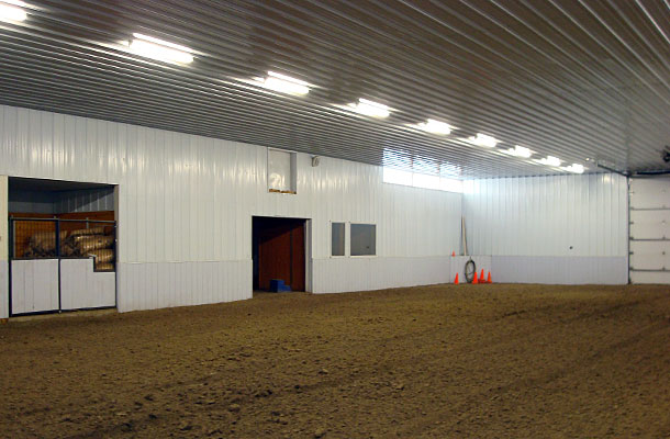 Shell Lake WI, Stable and Arena with Living Quarters, Butch Boehler, Lester Buildings
