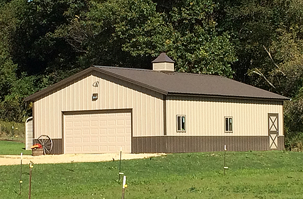 Browntown, WI, Utility building and horse shelter, Brad Hovden, Lester Buildings