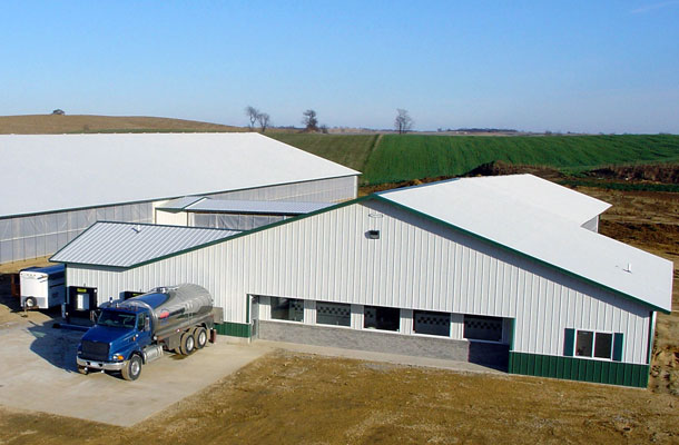 Charlotte IA, Dairy Freestall, Precision Structures Inc., Lester Buildings