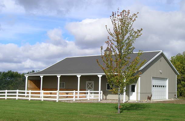 Monticello MN, horse barn and hobby shop, Ron Foust, Lester Buildings